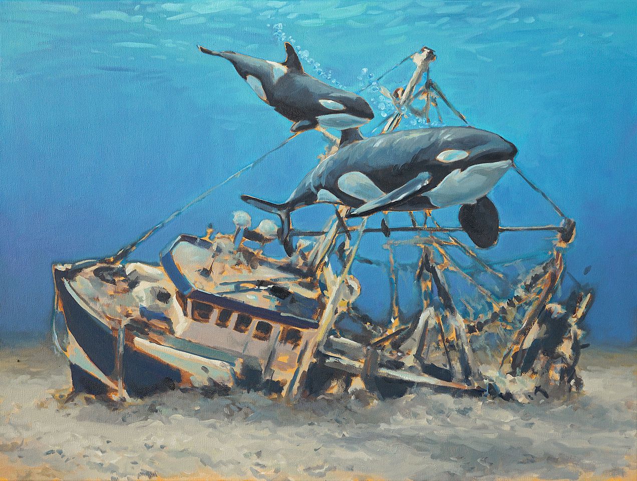 Hartmut Kiewert: Versenkung I, 2025, Oil on canvas